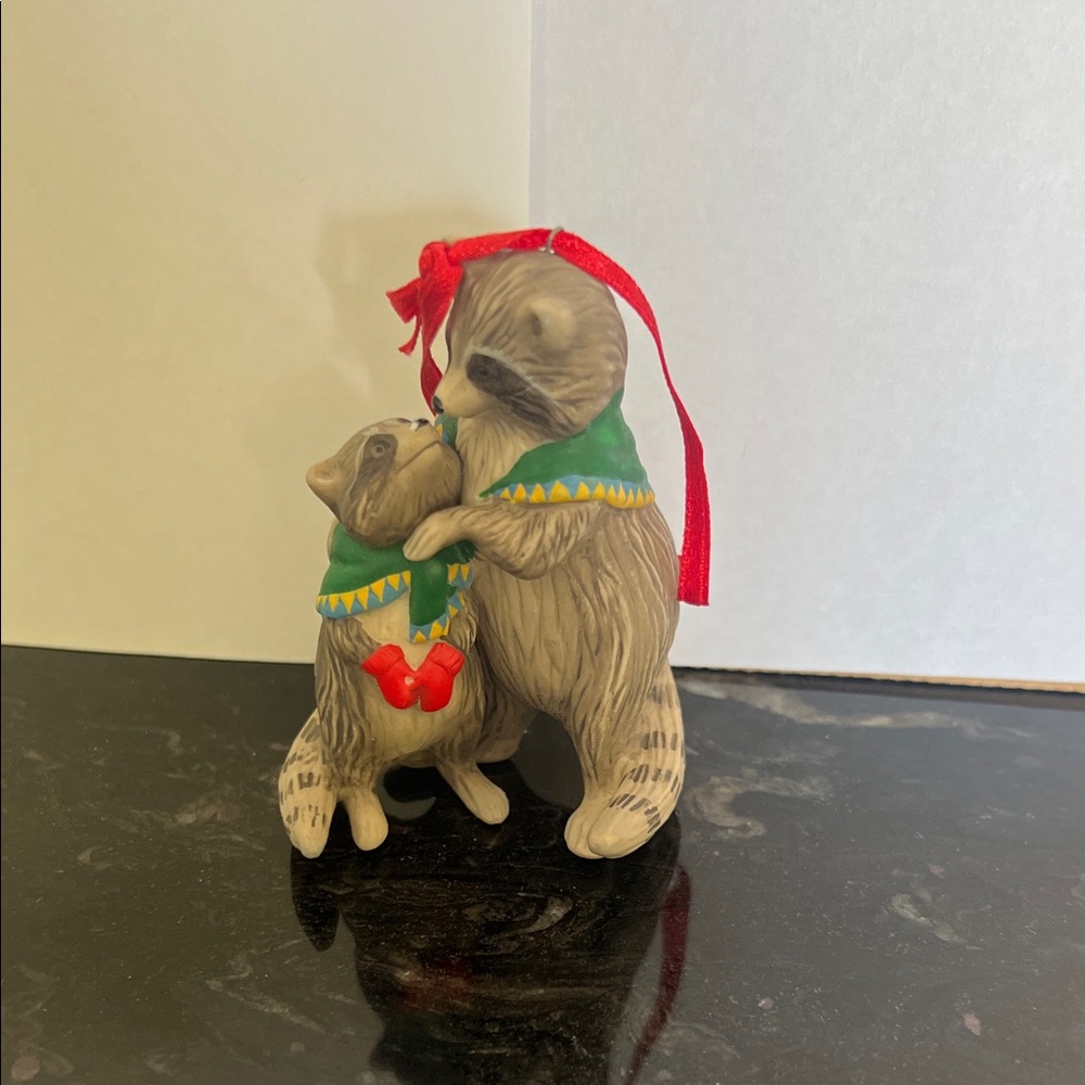 Hallmark 2003 Safe and Snug- Raccoon Holiday Ornament